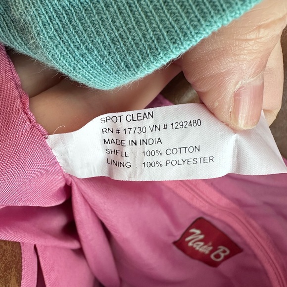 Handwoven Pink Boho Tote Bag | Artisan Woven Market Bag | Cotton Rope Handles - Picture 6 of 6